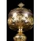 Antique Solid Silver Gilded Ciborium. France, Circa 1860