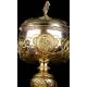 Antique Solid Silver Gilded Ciborium. France, Circa 1860