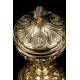 Antique Solid Silver Gilded Ciborium. France, Circa 1860