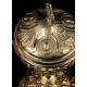 Antique Solid Silver Gilded Ciborium. France, Circa 1860