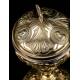 Antique Solid Silver Gilded Ciborium. France, Circa 1860