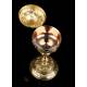 Antique Solid Silver Gilded Ciborium. France, Circa 1860