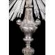 Superb antique solid silver monstrance. France, Circa 1880