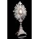 Superb antique solid silver monstrance. France, Circa 1880