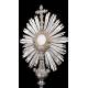 Superb antique solid silver monstrance. France, Circa 1880