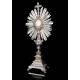 Superb antique solid silver monstrance. France, Circa 1880