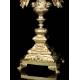 Antique Silver Gilt Monstrance. Good condition. France, Circa 1850