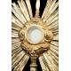 Antique Silver Gilt Monstrance. Good condition. France, Circa 1850