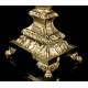 Antique Silver Gilt Monstrance. Good condition. France, Circa 1850