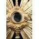 Antique Silver Gilt Monstrance. Good condition. France, Circa 1850