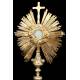 Antique Silver Gilt Monstrance. Good condition. France, Circa 1850