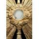 Antique Silver Gilt Monstrance. Good condition. France, Circa 1850