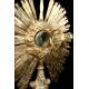 Antique Silver Gilt Monstrance. Good condition. France, Circa 1850