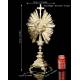 Antique Silver Gilt Monstrance. Good condition. France, Circa 1850