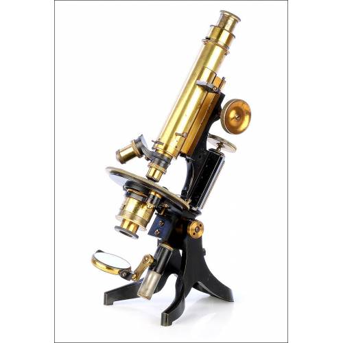 Antique Swift & Son Petrological Microscope. England, 1913