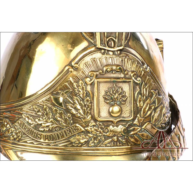 Casco de bombero. Francia, ca. 1900. - Artsvalua