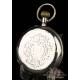 Antique Silver Pocket Watch. Circa 1890.