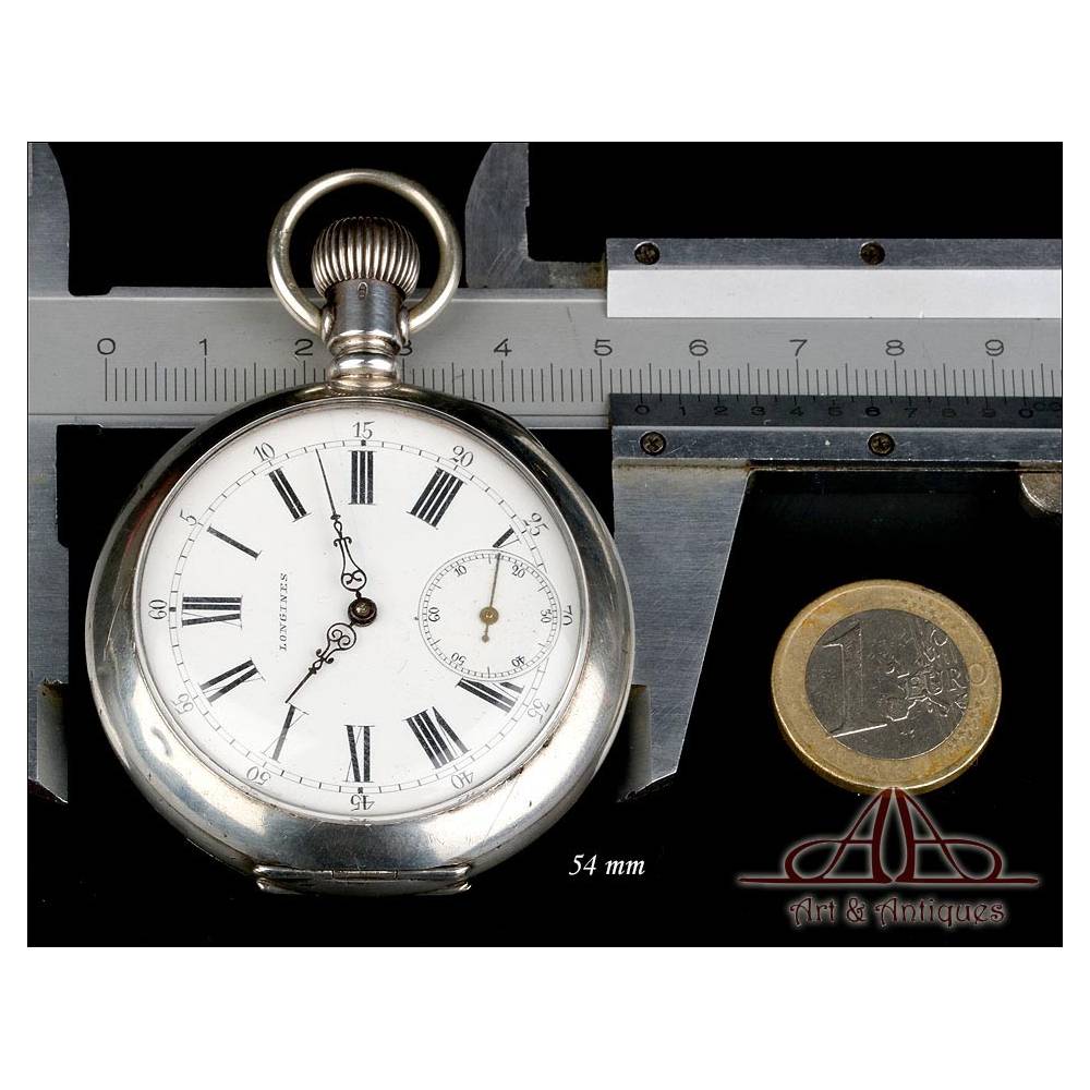 abogado miseria Especificado Reloj de Bolsillo Longines Antiguo en Plata 925. Circa 1880