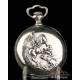 Antique Hebdomass type Pocket Watch. Saint George and the Dragon. Circa 1920