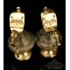 Antique Gold-Plated Solid-Silver Liturgical Cruet Set. France, 19th Century