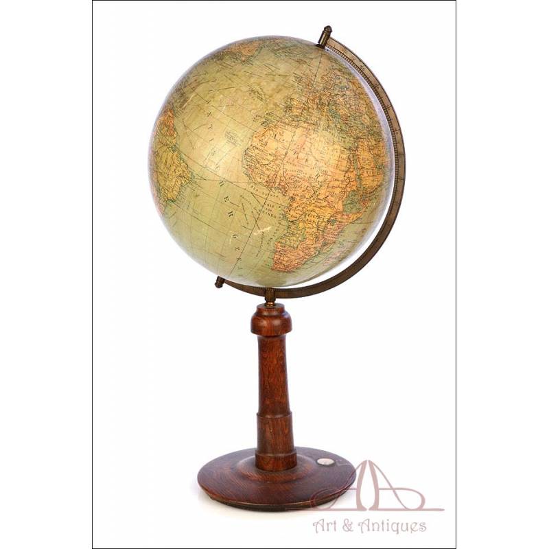 Antique Columbus Earth Globe. Big Size. Germany, Circa 1930