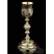 Antique Solid-Silver Chalice. Paris, France, 1818-1838