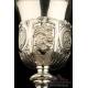 Antique Solid-Silver Chalice. Paris, France, 1818-1838