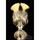 Antique Solid-Silver Chalice and Paten. France, 19th Century