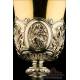 Antique Solid-Silver Chalice and Paten. France, 19th Century