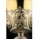 Antique Solid-Silver Chalice and Paten. France, 19th Century