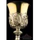 Antique Solid-Silver Chalice and Paten. France, 19th Century