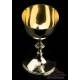 Antique Solid-Silver Travel Chalice with Paten and Host Box. England, 1925