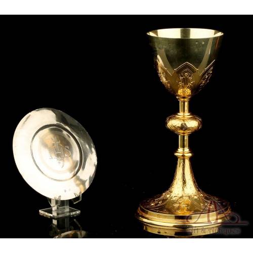 Antique Gilt Silver Chalice. France, 19th Century