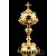 Antique Gold-Plated Solid-Silver Ciborium. France, 19th Century