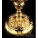 Antique Gold-Plated Solid-Silver Ciborium. France, 19th Century