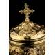 Antique Gold-Plated Solid-Silver Ciborium. France, 19th Century