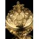 Antique Gold-Plated Solid-Silver Ciborium. France, 19th Century