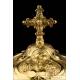 Antique Gold-Plated Solid-Silver Ciborium. France, 19th Century