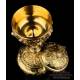 Antique Gold-Plated Solid-Silver Ciborium. France, 19th Century