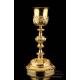 Awesome Antique Gilt Silver Chalice. France, 1820