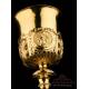 Awesome Antique Gilt Silver Chalice. France, 1820