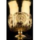 Awesome Antique Gilt Silver Chalice. France, 1820