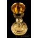 Awesome Antique Gilt Silver Chalice. France, 1820