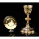 Antique Neo-Gothic Gilded Solid-Silver Chalice. Spain, Early 20th Century