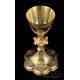 Antique Neo-Gothic Gilded Solid-Silver Chalice. Spain, Early 20th Century