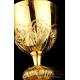 Antique Gilded Solid-Silver Chalice and Storing Case. France, Circa 1900