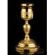 Gorgeous Antique Gold-Plated Solid-Silver Chalice. France, C. 1900