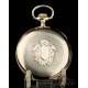 Beautiful Omega Solid-Silver Pocket Watch. Switzerland, Circa 1900