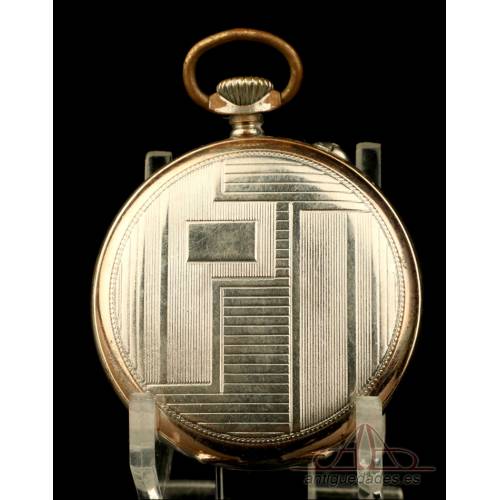 Antique Junghans Pocket Watch. Art-Deco Style. Germany, Circa 1920