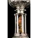 Extraordinary Antique Silver, Gold and Gold-Plated Silver Chalice. Diamond. Spain, 1900